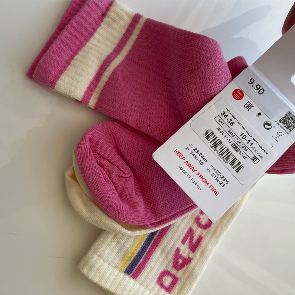 Zara Two-Pack Athletic High Socks, 10-11 years - Picture 5 of 5
